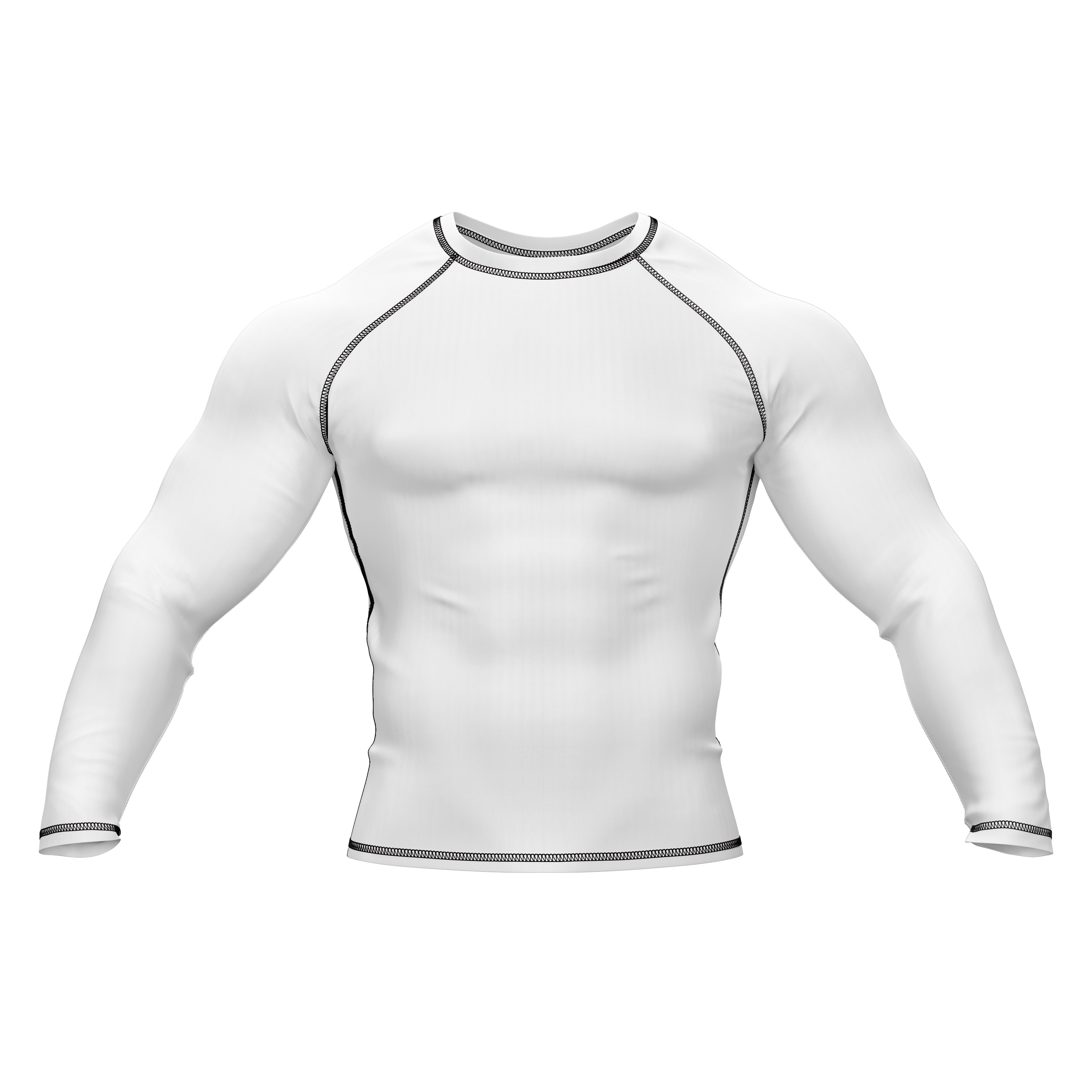 Drakos White Ranked BJJ Rashguard