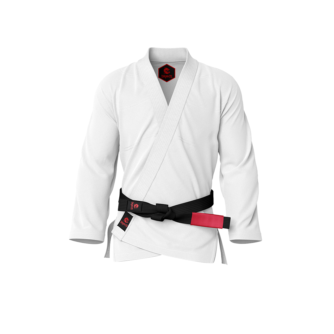 Drakos Plain White BJJ Jacket