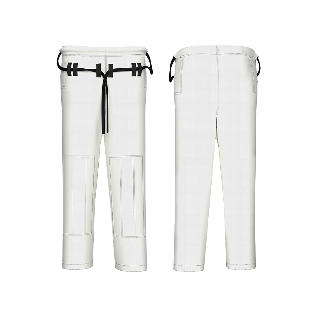 Drakos Plain White BJJ Pant
