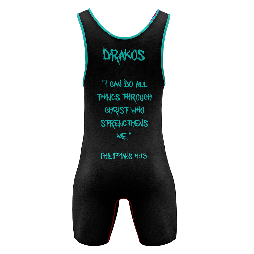 Drakos The Warrior Of Jesus Wrestling Singlet