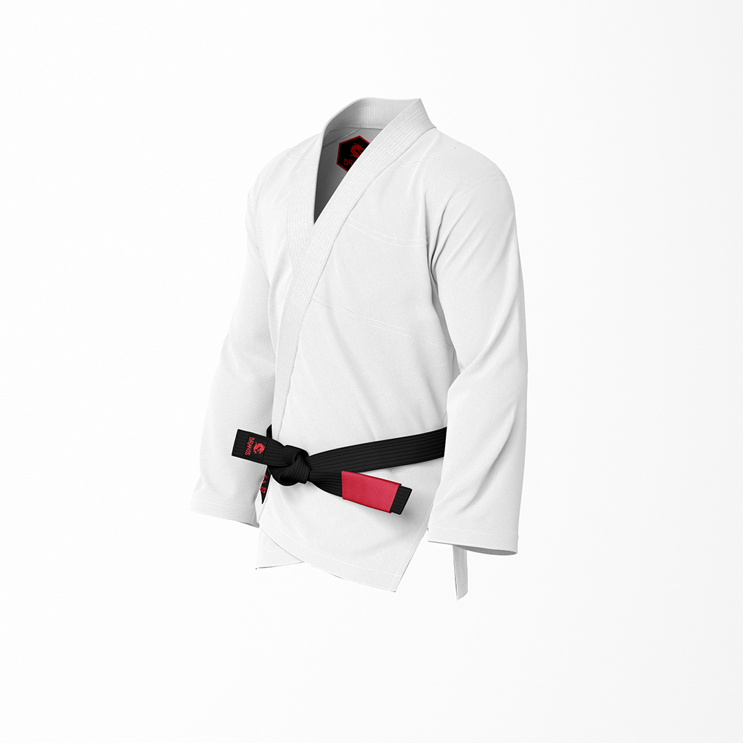 Drakos Plain White BJJ Jacket