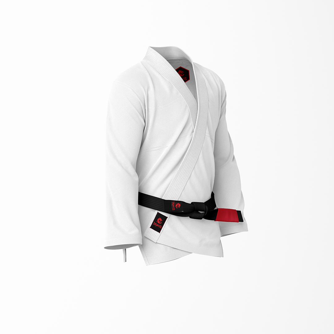 Drakos Plain White BJJ Jacket