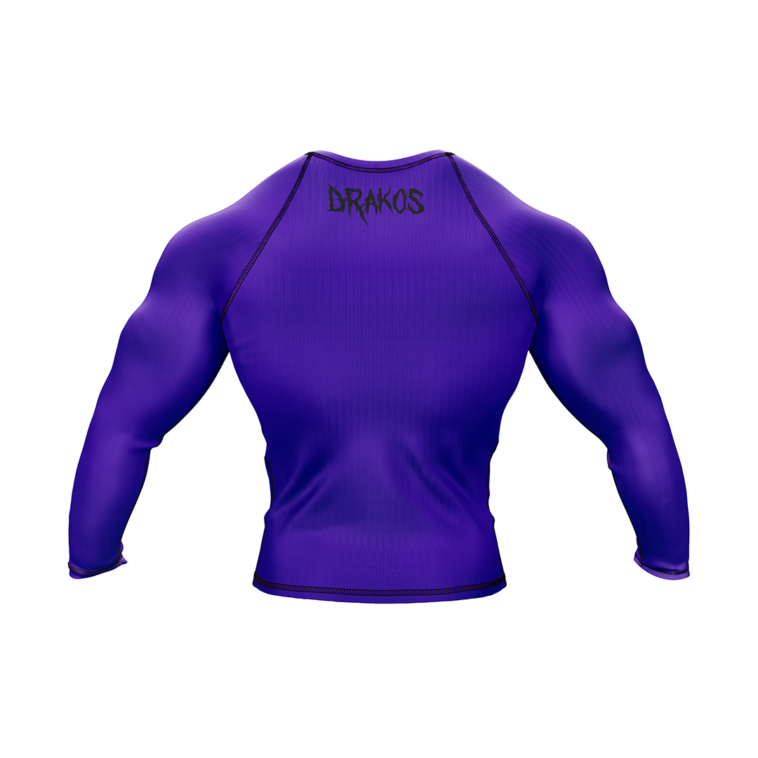 Drakos Purple Ranked BJJ Rashguard